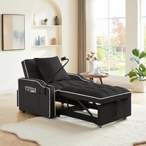 3-in-1 Convertible Sleeper Sofa Chair Bed – Adjustable Recliner with USB & Phone Holder | Space-Saving 