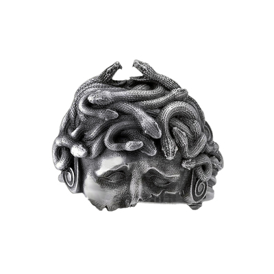 Solid Sterling Silver Greek Mythology Medusa Gorgon Ring