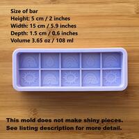 Spring Wax Melt Snap Bar Silicone Mold - Thumbnail 1