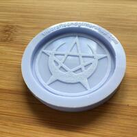 Pentacle Crescent Moon Silicone Mold - Thumbnail 3