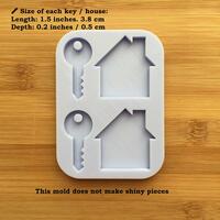 1.5" Key & House Silhouette Silicone Mold - Thumbnail 1