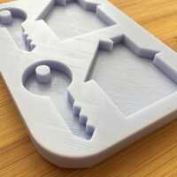 1.5" Key & House Silhouette Silicone Mold - Thumbnail 3