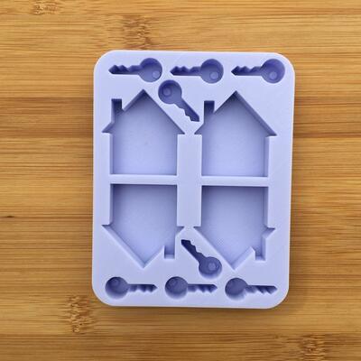 Key & house outline silicone mold