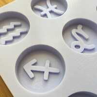 1.5 inch Zodiac Signs Silicone Mold - Thumbnail 3