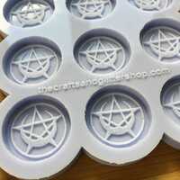 1" Pentacle Crescent Moon Silicone Mold - Thumbnail 3