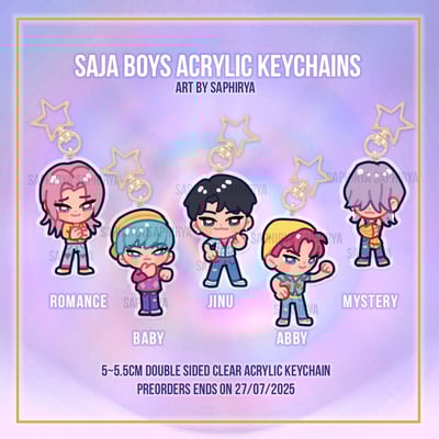 [preorder] saja boys jinu romance abby baby mystery kpop demon hunters keychain