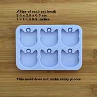 Cat Head with hoop Silicone Mold - Thumbnail 2