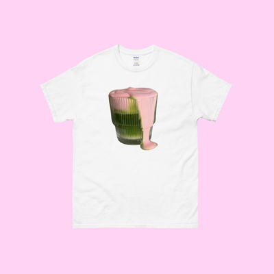 Strawberry matcha t shirt white - Thumbnail 1