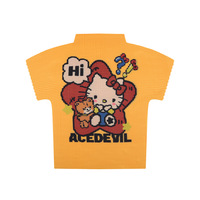 Sweet girl cartoon pattern short-sleeved T-shirt - Thumbnail 2