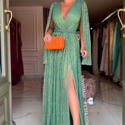 Elegant green sequins lace mother of the bride/ groom dresses formal evening dress - Thumbnail 1