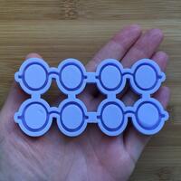 Nerdy Round Reading Glasses Silicone Mold - Thumbnail 4