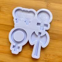 Female Feminism Lesbian Gender Symbol Silicone Mold - Thumbnail 2