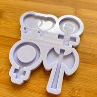 Female Feminism Lesbian Gender Symbol Silicone Mold - Thumbnail 3