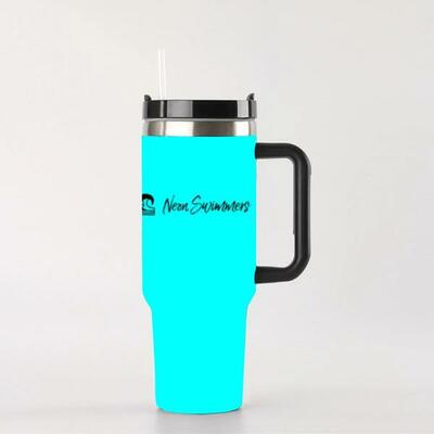Neon swimmers tumbler 40 oz with handle, multiple colors to choose from 