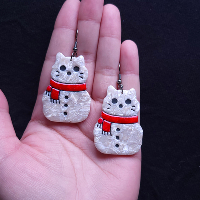 Snow Cat Earrings AND Accessories