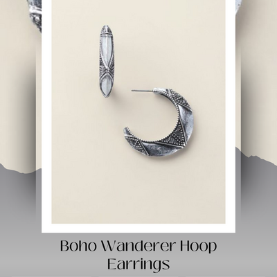 Boho wanderer hoop earrings