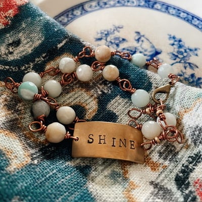 “shine” beaded wrap bracelet 