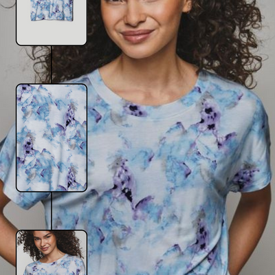 Abstract print top - final sale