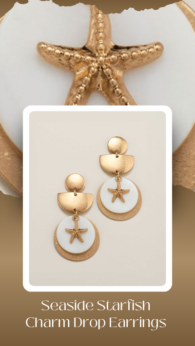 Seaside Starfish Charm Drop Earrings
