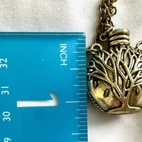 Brass-Plated World Tree Flask Pendant - Thumbnail 3