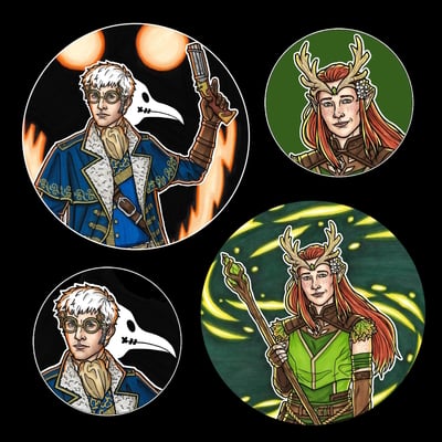 Vox machina button badges