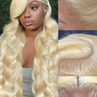 Blonde Bombshell” 28 inch 13x6 HD Lace Front Wig – Color 613 (Platinum Blonde) - Thumbnail 1