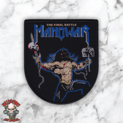 Manowar shield woven patch