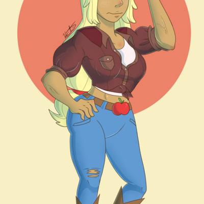 Applejack human print