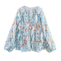 Layered decorative print shirt - Thumbnail 2