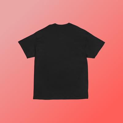 Cat loves peach t shirt black