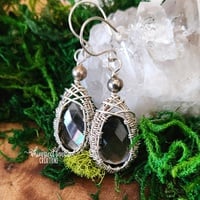 Sterling Silver Earrings w/Faceted Labradorite - Thumbnail 1