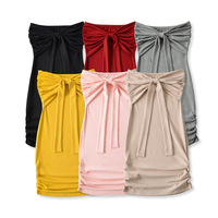 Bow Tie Tube Dress - Thumbnail 5