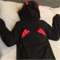 Gothic Girl Oversized Hooded Sweatshirt - Thumbnail 2