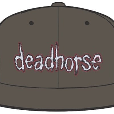 Dead horse embroidered trucker hat w/ jammin jelly sause and sticker set