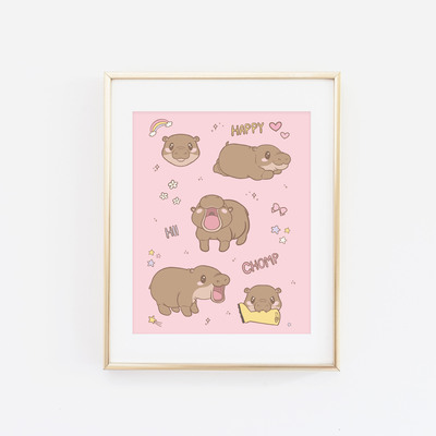 The cutest hippo print