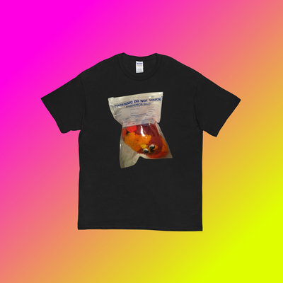 Furby in bag t shirt black
