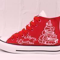 Christmas hand-painted shoes - Thumbnail 5