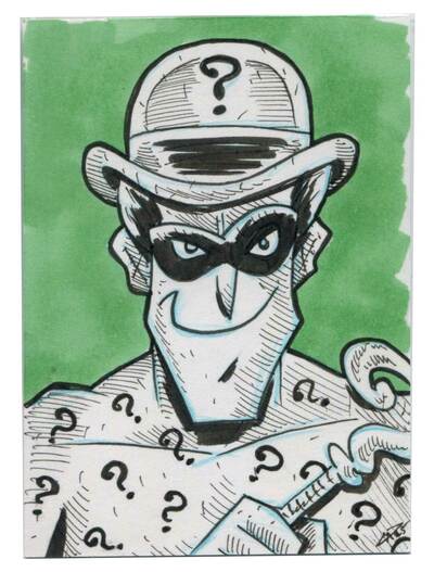 The Riddler Sketch Card