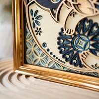 STEREOWOOD Cat and Flower Multi-Layer Wooden Wall Art | Unique Gift - Thumbnail 6