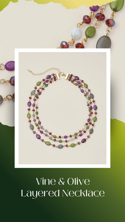 Vine & Olive Layered Necklace
