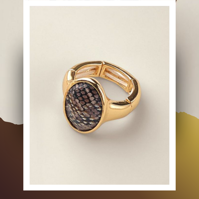 Serpentine glow stretch ring