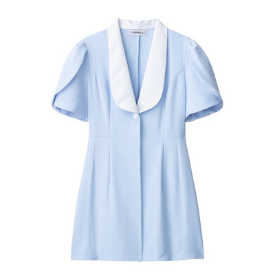 Fashionable casual short-sleeved slim-fit suit-style short dress