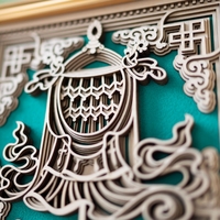 STEREOWOOD Auspicious Banner Multi-Layer Wooden Art, Creative Gifts - Thumbnail 6