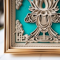 STEREOWOOD Auspicious Lotus Multi-Layer, Personalized Ornaments, Creative Gifts - Thumbnail 6
