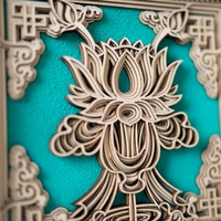 STEREOWOOD Auspicious Lotus Multi-Layer, Personalized Ornaments, Creative Gifts - Thumbnail 7