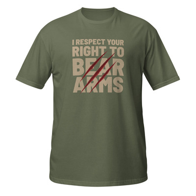 I respect your right to bear arms short-sleeve unisex t-shirt 2nd amendment pun