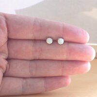 BOXED GIFT SET/Sterling Silver White Opal Sun Pendant & Chain/Silver Opal Necklace UK/Opal Jewellery/Opal Jewelry/October Birthstone/UK - Thumbnail 6