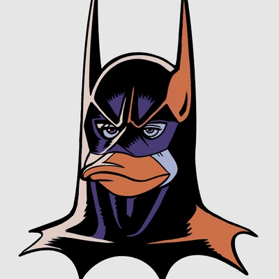 Batduck enamel pin