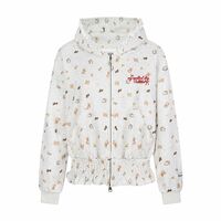 Sweet all-over printed puppy hooded sweatshirt cardigan jacket - Thumbnail 5