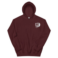 Metamelos Static Skull Hoodie  Embroidered Chest, Hourglass Tape Print - Thumbnail 31